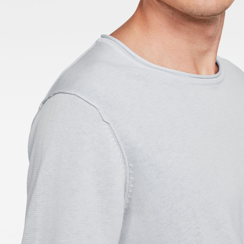 G-Star RAW® Bronek Knitted Sweater Grey detail shot