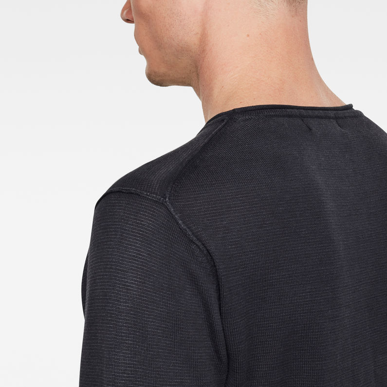 G-Star RAW® Bronek Knitted Sweatshirt Schwarz detail shot