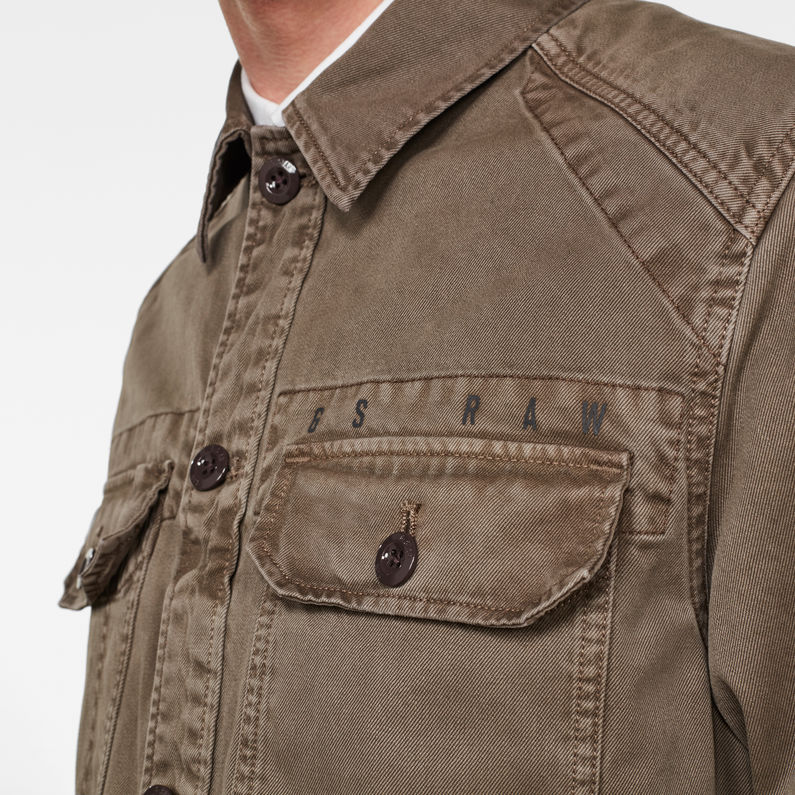 G-STAR® Utility 4 Pocket Indoor Jacket Beige detail shot
