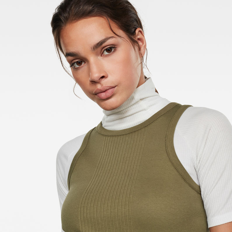 G-STAR® Rib Tank Dress Slim Green