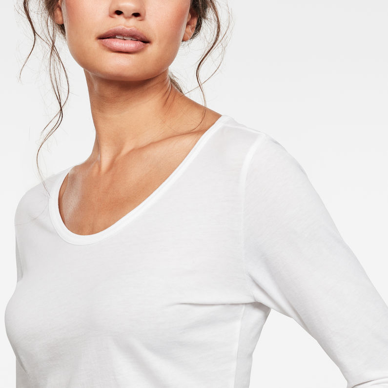 G-Star RAW® Core Eyben Slim Top White detail shot