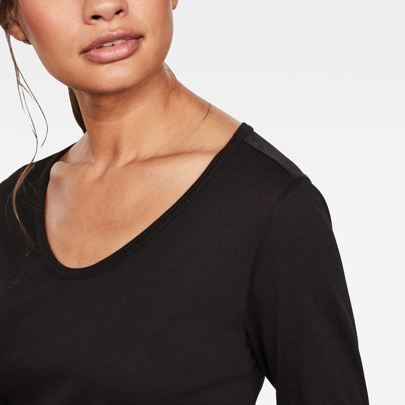 G-Star RAW® Core Eyben Slim Top Black detail shot