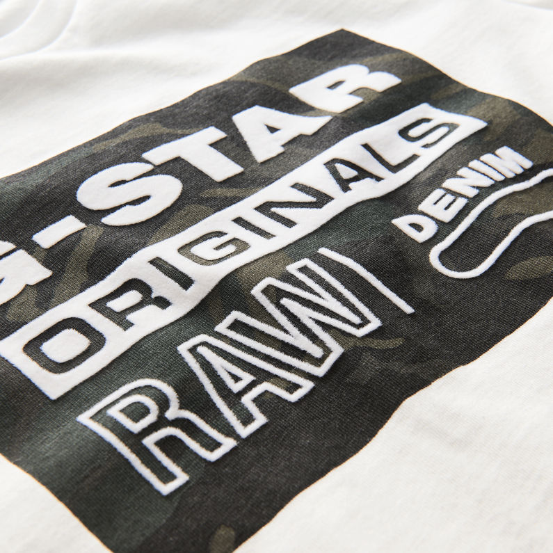 G-Star RAW® Camiseta Blanco detail shot