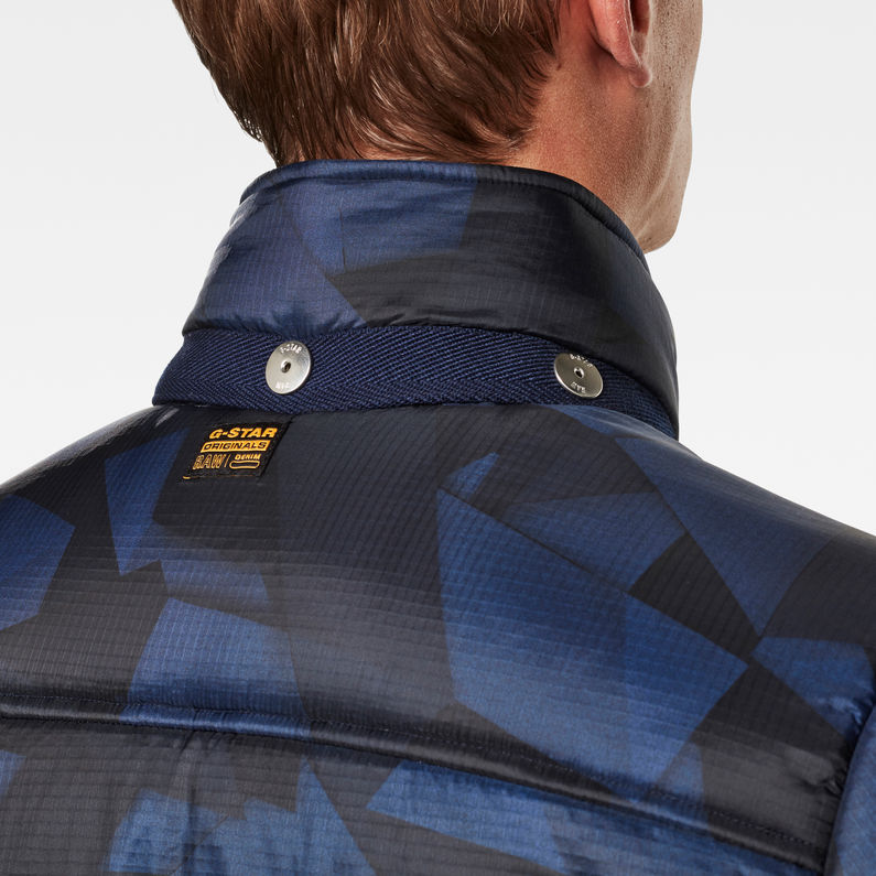 G-Star RAW® Meefic Quilted Jacke Dunkelblau detail shot