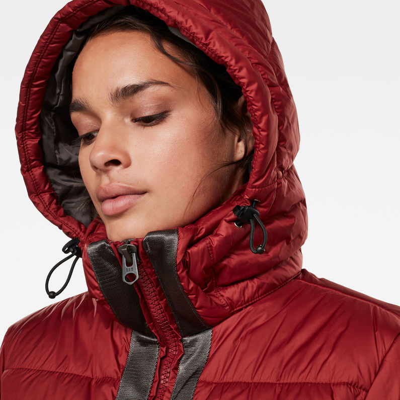 G-Star RAW® Meefic Hooded Padded Jacket Red detail shot