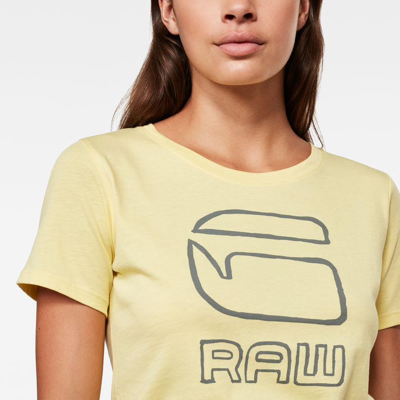 G-STAR® Graphic G-Raw Optic Slim T-Shirt Gelb