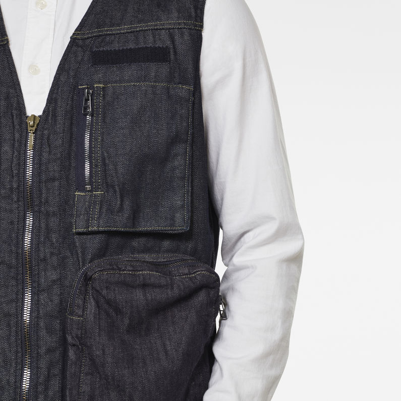 G-STAR® GSRR Hito Waistcoat Dark blue detail shot