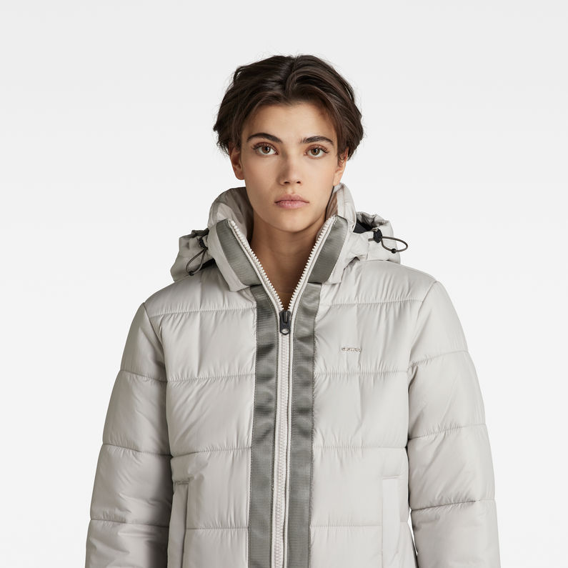 G-Star RAW® Meefic Hooded Padded Jacket Grey detail shot