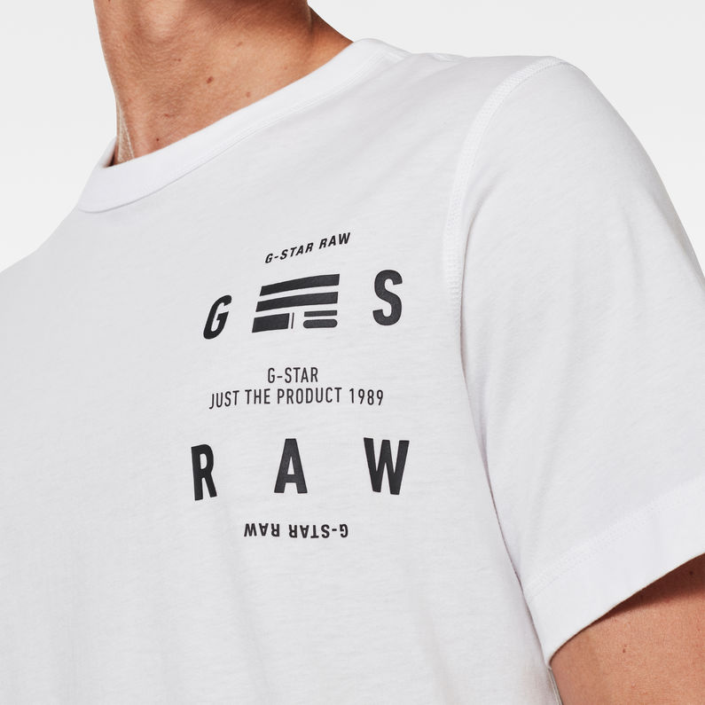 G-Star RAW® Back Graphic Logo T-Shirt Weiß detail shot