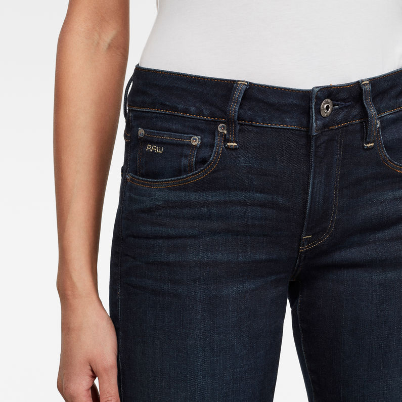 G-Star RAW® Jean 3301 Mid Wasit Skinny Bleu foncé