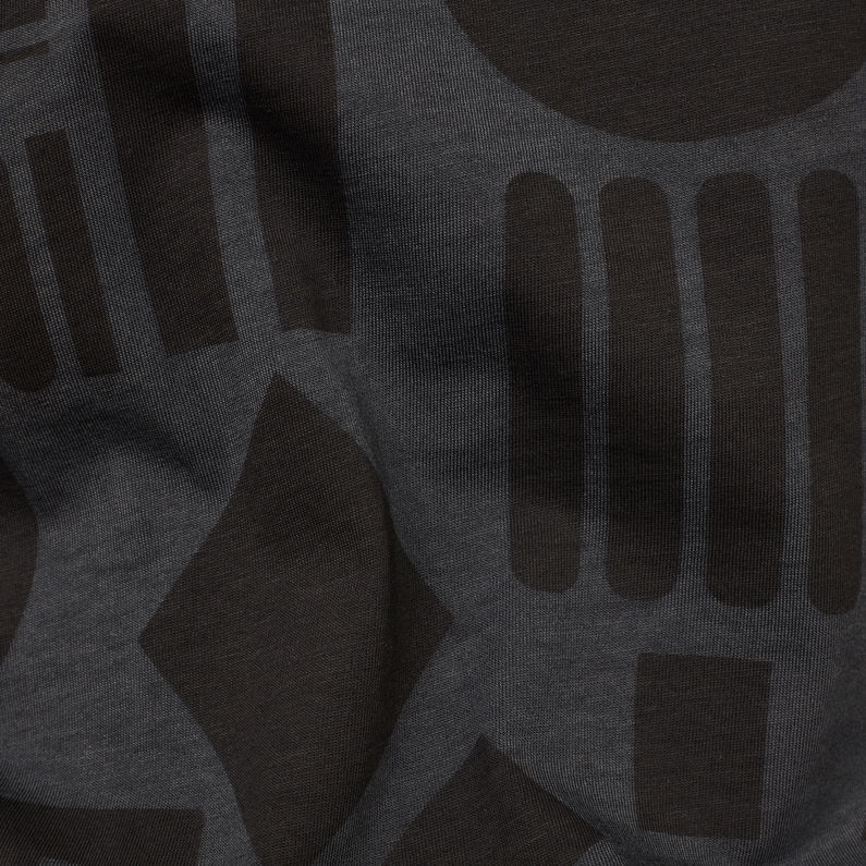 G-Star RAW® Badges Lash AOP T-Shirt Grey fabric shot