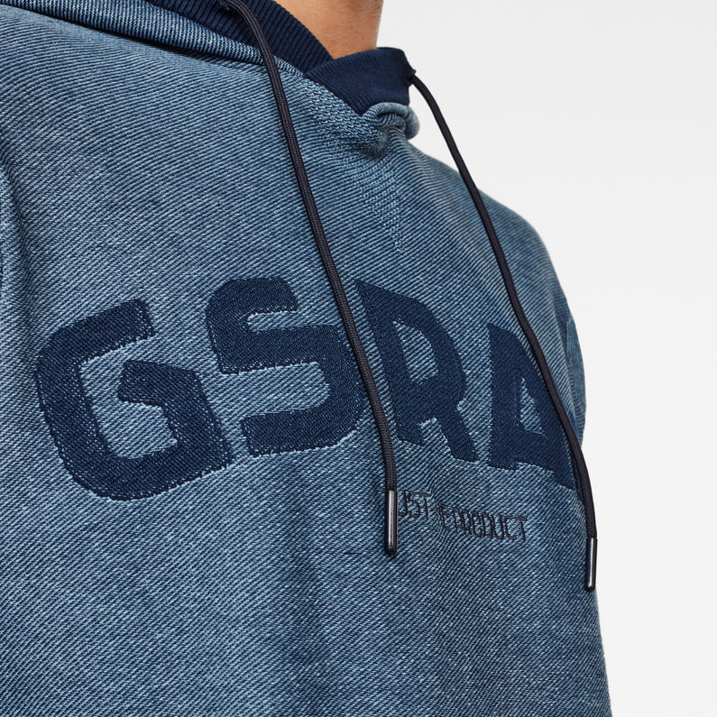 G-Star RAW® Jersey Gsraw Hooded Knit Azul intermedio detail shot