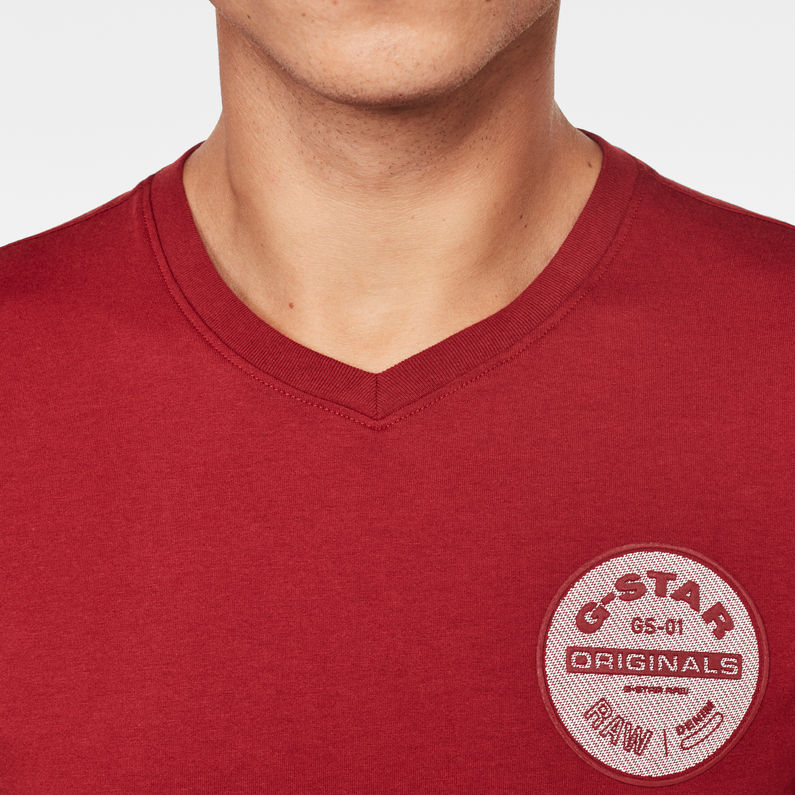 G-Star RAW® Camiseta Originals Logo Slim Rojo