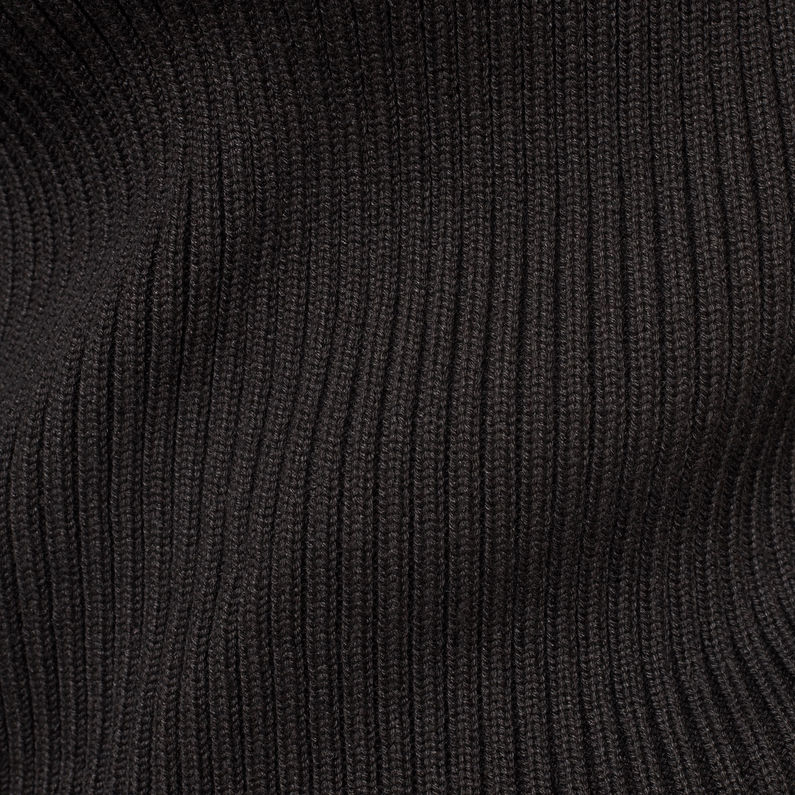 G-Star RAW® 3D Biker Knitted Sweater Black fabric shot