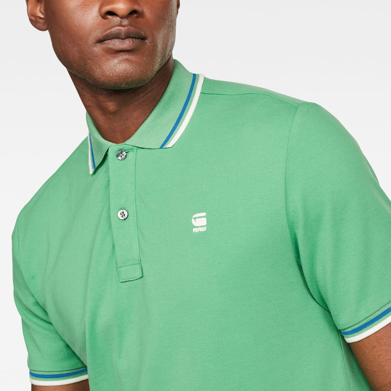 G-Star RAW® Dunda Slim Stripe Polo Green