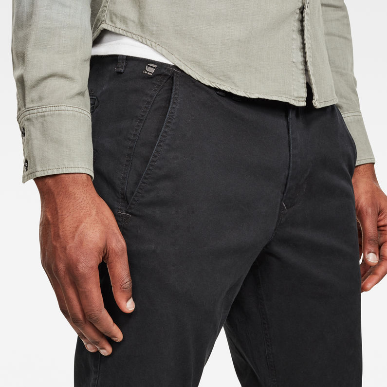 G-Star RAW® Vetar Slim Chino Zwart detail shot