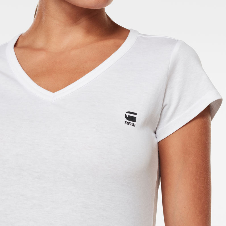 G-STAR® Slim V-Neck Top Weiß
