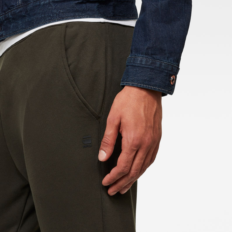 G-Star RAW® Motac Slim Tapered Sweatpants Grijs detail shot