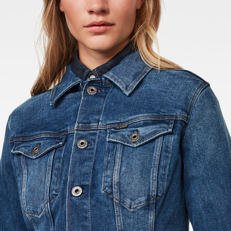 G-STAR® 3301 Slim Jacket Medium blue detail shot