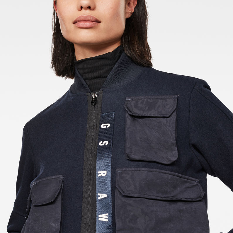 G-Star RAW® 3D Wool Bomber Jacket Dark blue detail shot