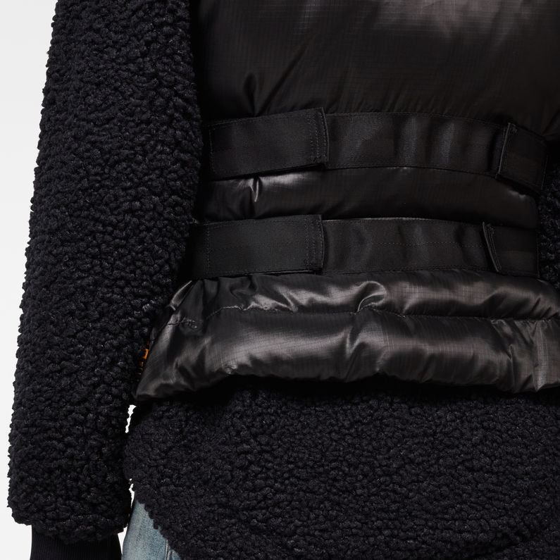 G-STAR® Padded Belted Vest Black detail shot