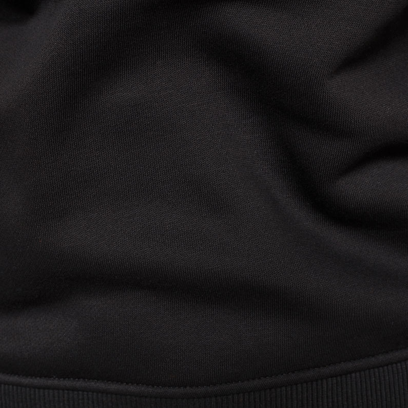 G-Star RAW® Sweat à capuche Denim Stripe Noir fabric shot