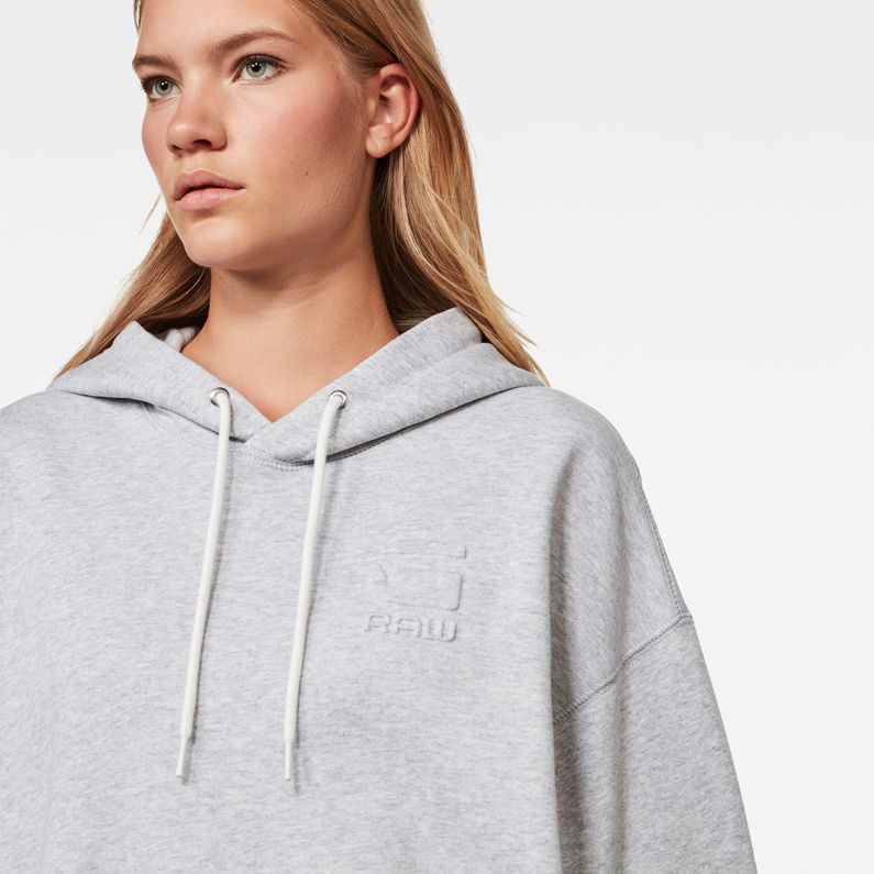 G-STAR® Loose Hooded Sweater Grey detail shot