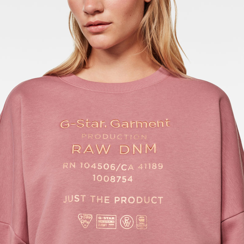 G-Star RAW® Sweat Graphic Text Relaxed Rose detail shot
