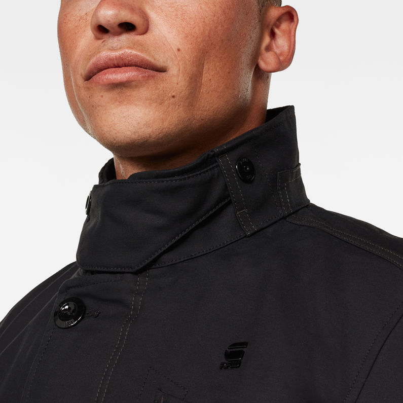 G-STAR® Scutar Utility Padded Trenchcoat Schwarz detail shot