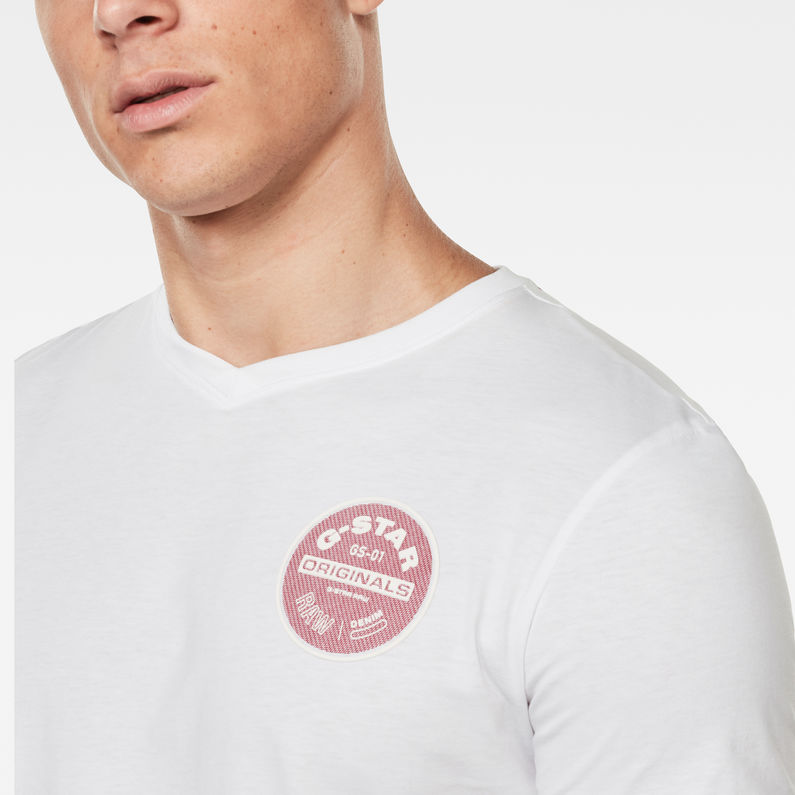 G-Star RAW® Camiseta Originals Logo Slim Blanco