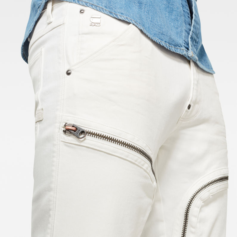 G-Star RAW® Air Defence Zip Skinny Jeans White