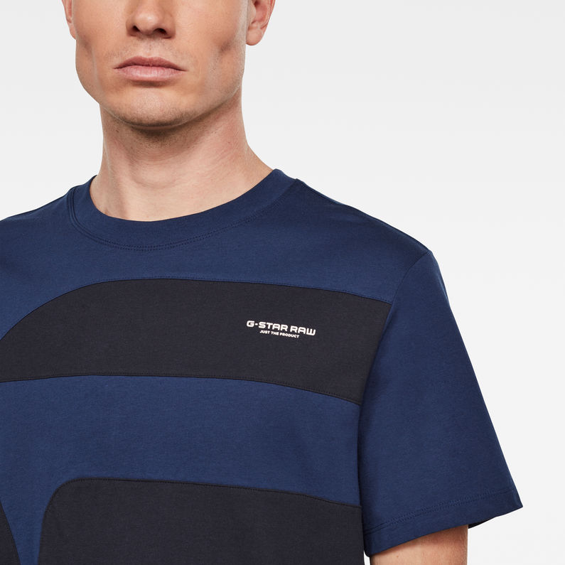 G-Star RAW® One Cut And Sewn GR T-Shirt Dark blue detail shot