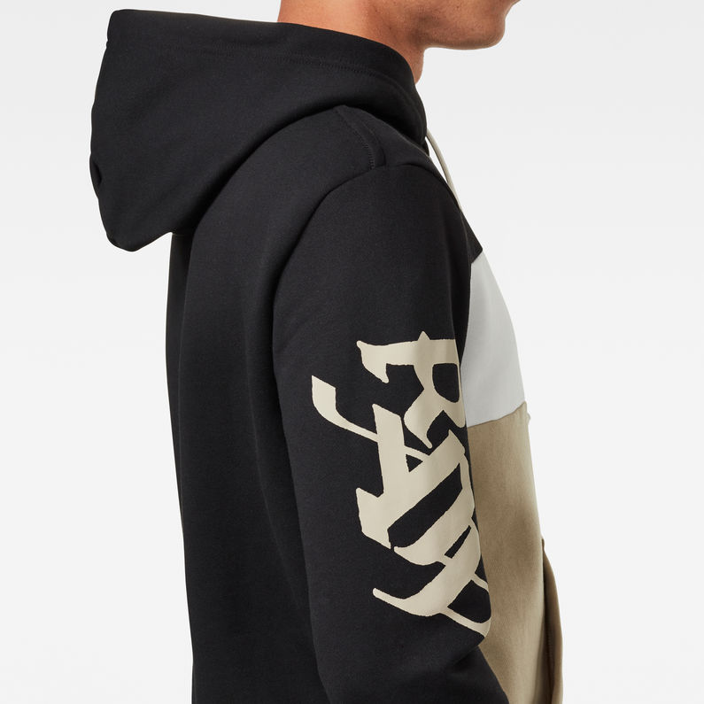 G-Star RAW® Graphic 15 Hooded Sweater Black detail shot