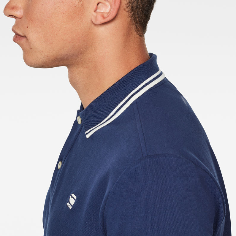 G-Star RAW® Dunda Slim Stripe Polo Dark blue