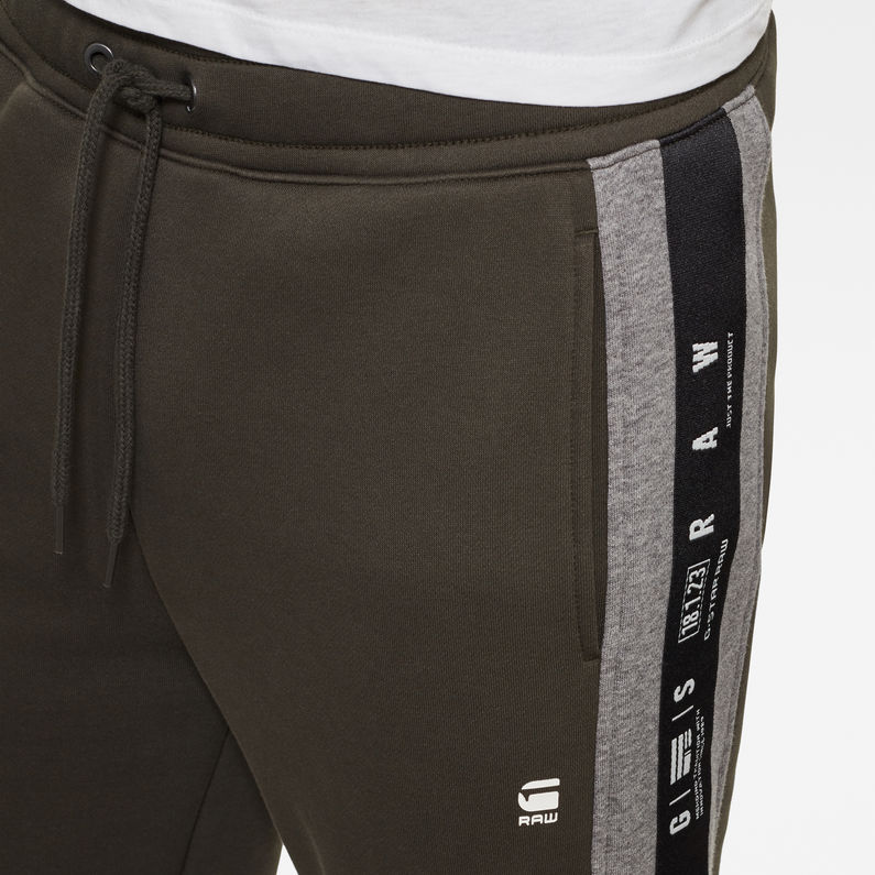 G-STAR® Sport Heather Stripe Sweatpants Grey detail shot