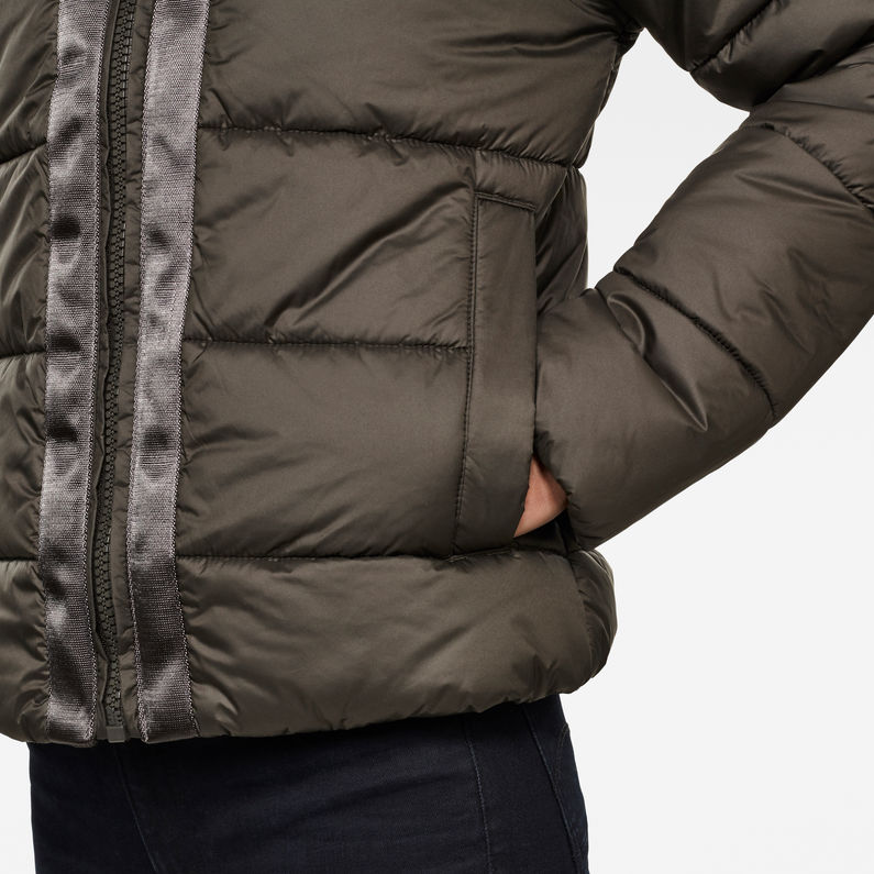 G-STAR® Meefic Hooded Padded Jacke Grau detail shot
