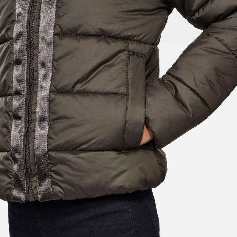 G-Star RAW® Meefic Hooded Padded Jacket Grey detail shot