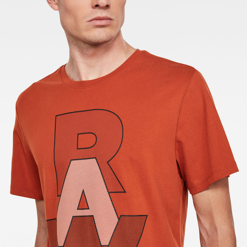 G-Star RAW® RAW. Graphic T-Shirt Orange detail shot