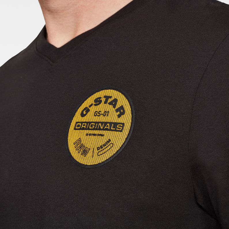 G-Star RAW® T-Shirt Originals Logo Slim Noir