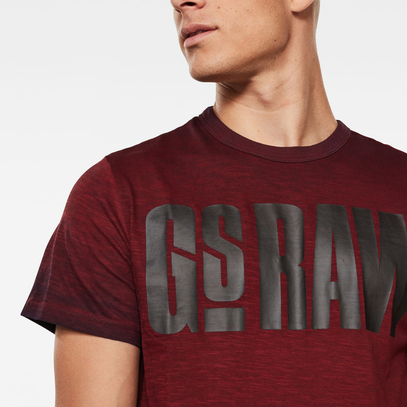 G-Star RAW® Double Dye Logo T-Shirt Red detail shot