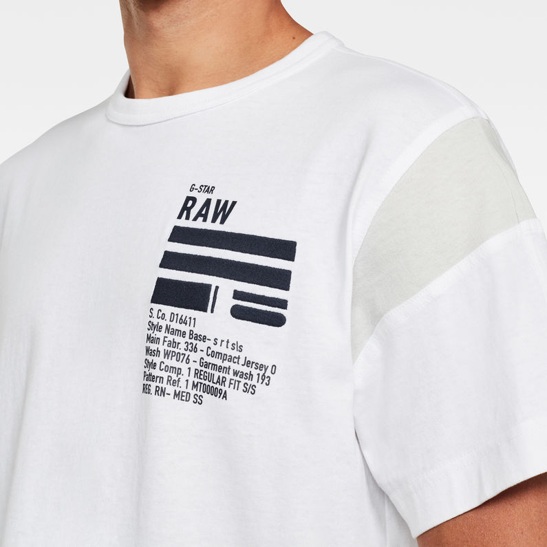 G-Star RAW® T-shirt C&S Back Graphic + t-shirt Loose R Blanc