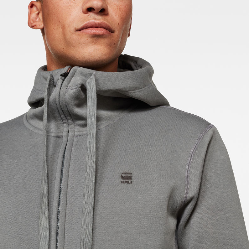 G-Star RAW® Sweat à capuche Premium Core Zip Gris detail shot