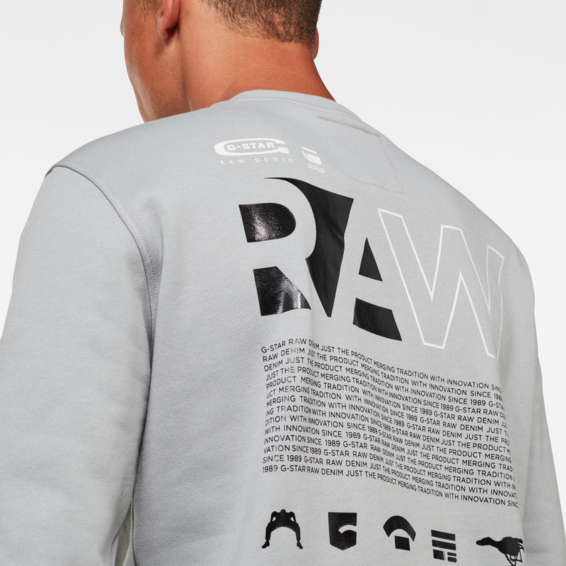 G-Star RAW®  Heavy Sherland sweater Grey detail shot