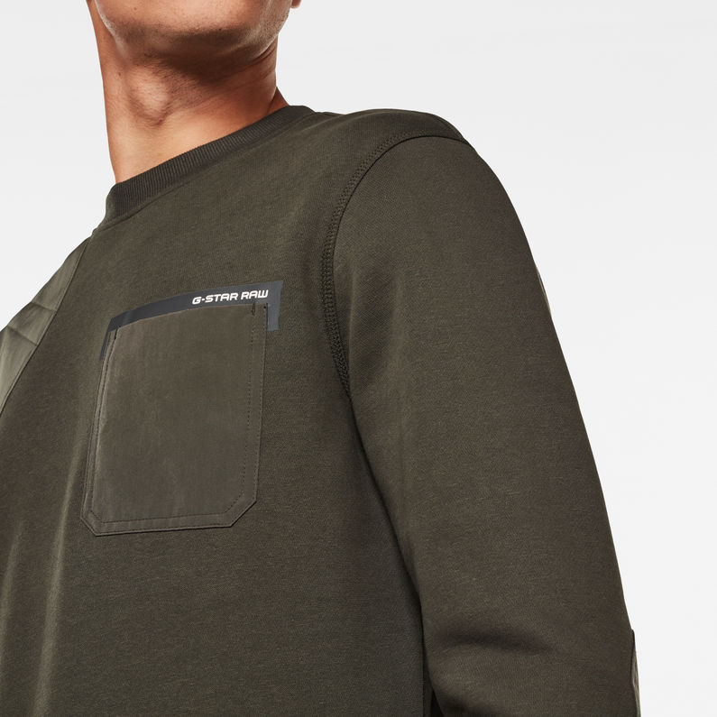G-Star RAW® Sweat Hunting Patch Gris detail shot