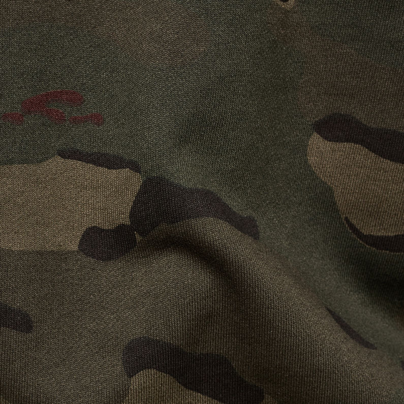 G-STAR® Moto Micro Camo Hoodie Grün fabric shot