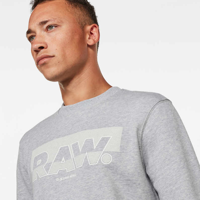 G-Star RAW® Raw Block Raster Sweater Grey detail shot