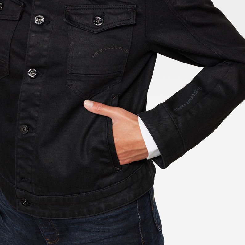 G-STAR® Arc 3D Pilot Jacke Schwarz detail shot