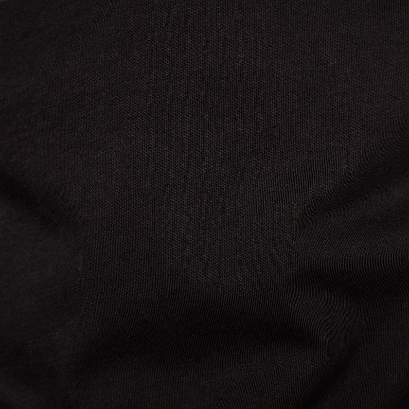 G-Star RAW® Originals Flock Logo T-Shirt Schwarz fabric shot