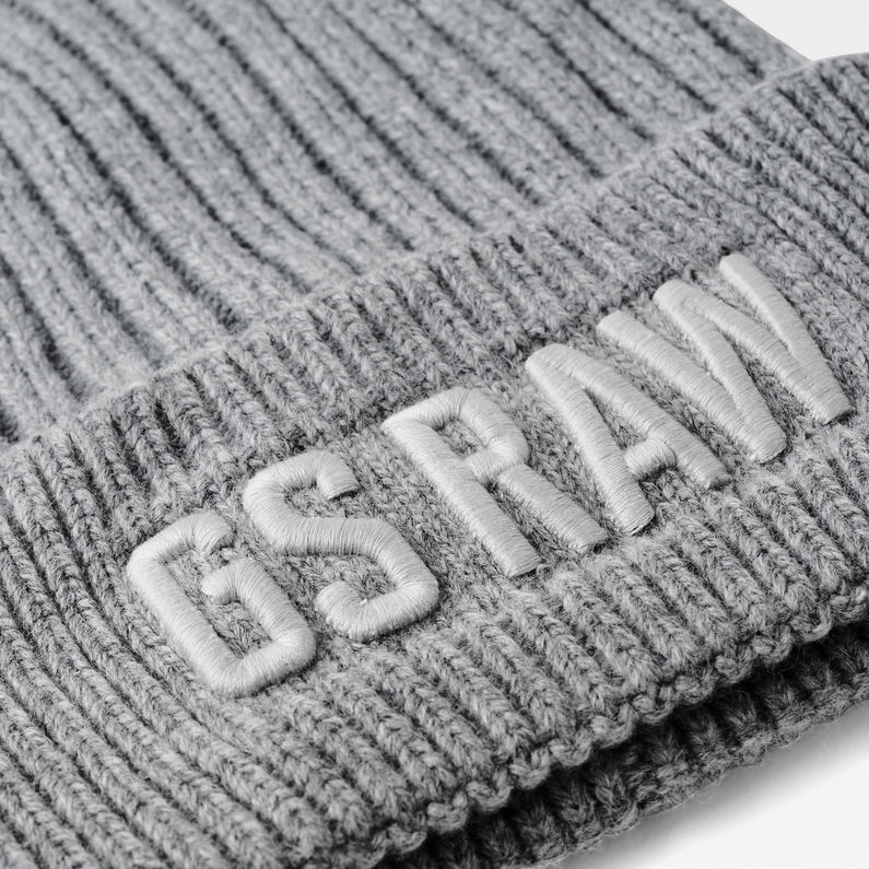 G-Star RAW® Embro Beanie Grey detail shot buckle