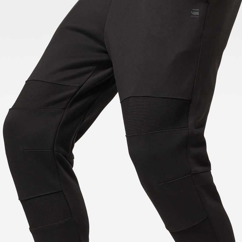 G-STAR® Motac Slim Tapered Sweatpants Black detail shot